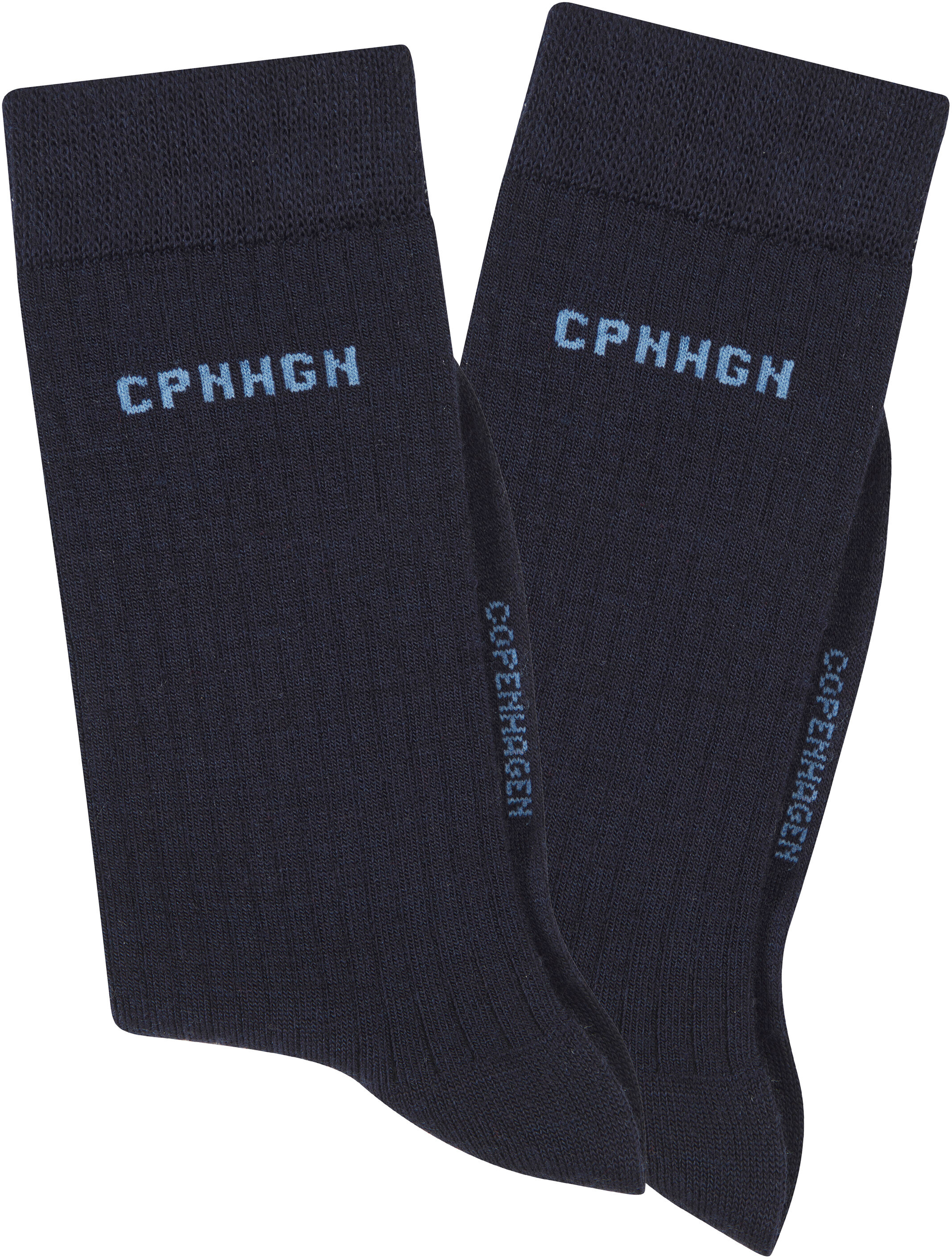 Basicsocken COPENHAGEN STUDIOS, Damen, Gr. 39-42, schwarz (2x marine), Wolle, unifarben, elastisch, Socken Basicsocken, gerippt, mit wärmender Wolle 2x marine 39-42