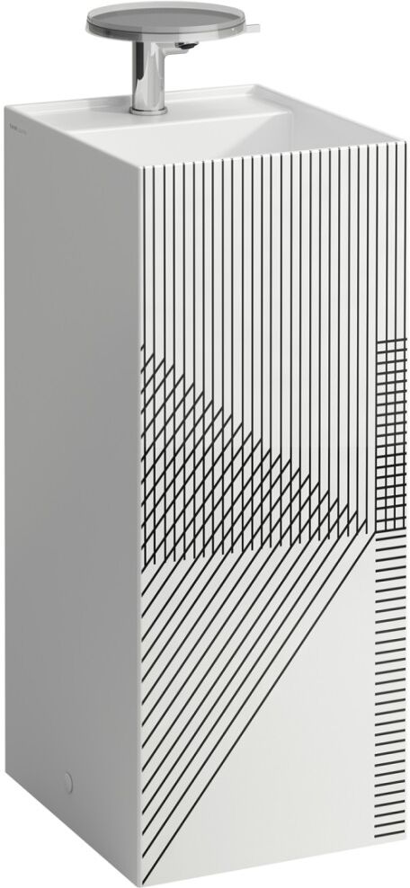 LAUFEN Waschtisch freistehend Kartell · LAUFEN, Dekor Liniennetz grau, 8.1133.1.D01.111.1 H811331D011111