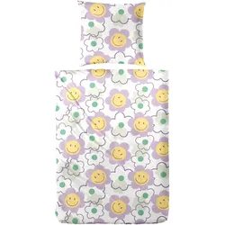 Bettwäsche SMILEY RENFORCE (BL 135x200 cm) - bunt - BL 135x200 cm