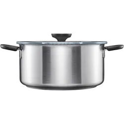 Fiskars CASSEROLE FF 5L WITH LID 1072317, Pfanne + Kochtopf, Silber