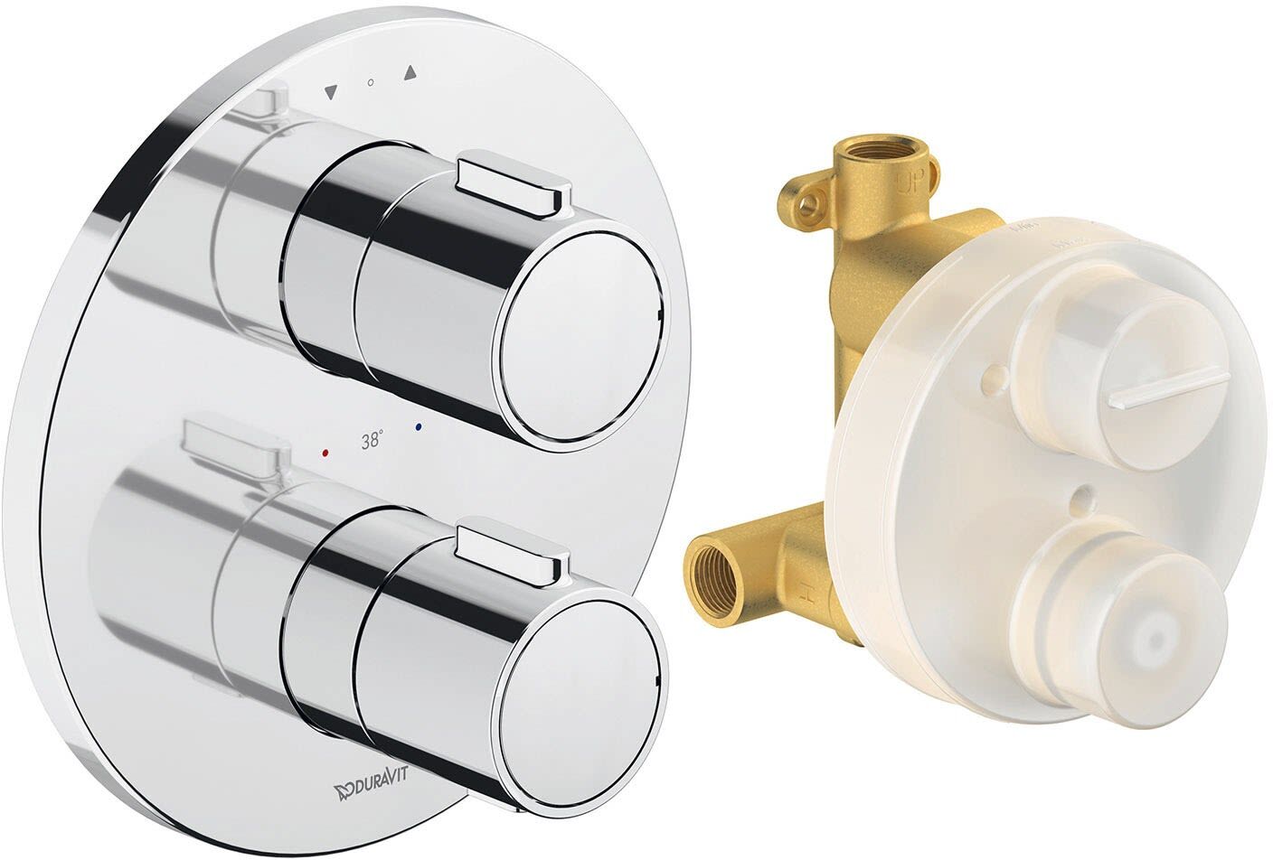 Duravit Thermostatarmaturen Thermostat Unterputz Set, rund