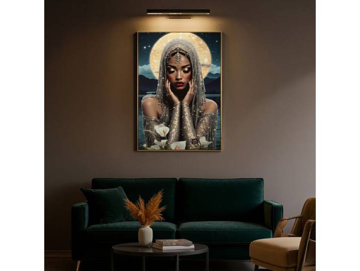 Tableau impression sur toile LED femme 70x140 cm Kaya