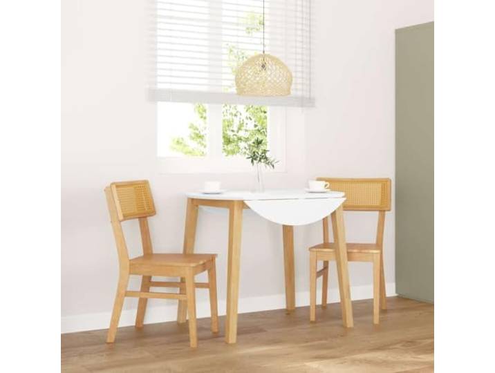 NLQMSU Essstühle, 2 Stück, Massivholz, Gummibaumholz, ergonomisches Design Bequeme Rückenlehne, stabile Holzbeine, stoßfeste dichte Maserung, für Esszimmer und Wohnzimmer