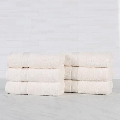 Superior Oregon Organic Cotton Solid Hand Towel, Set of 6