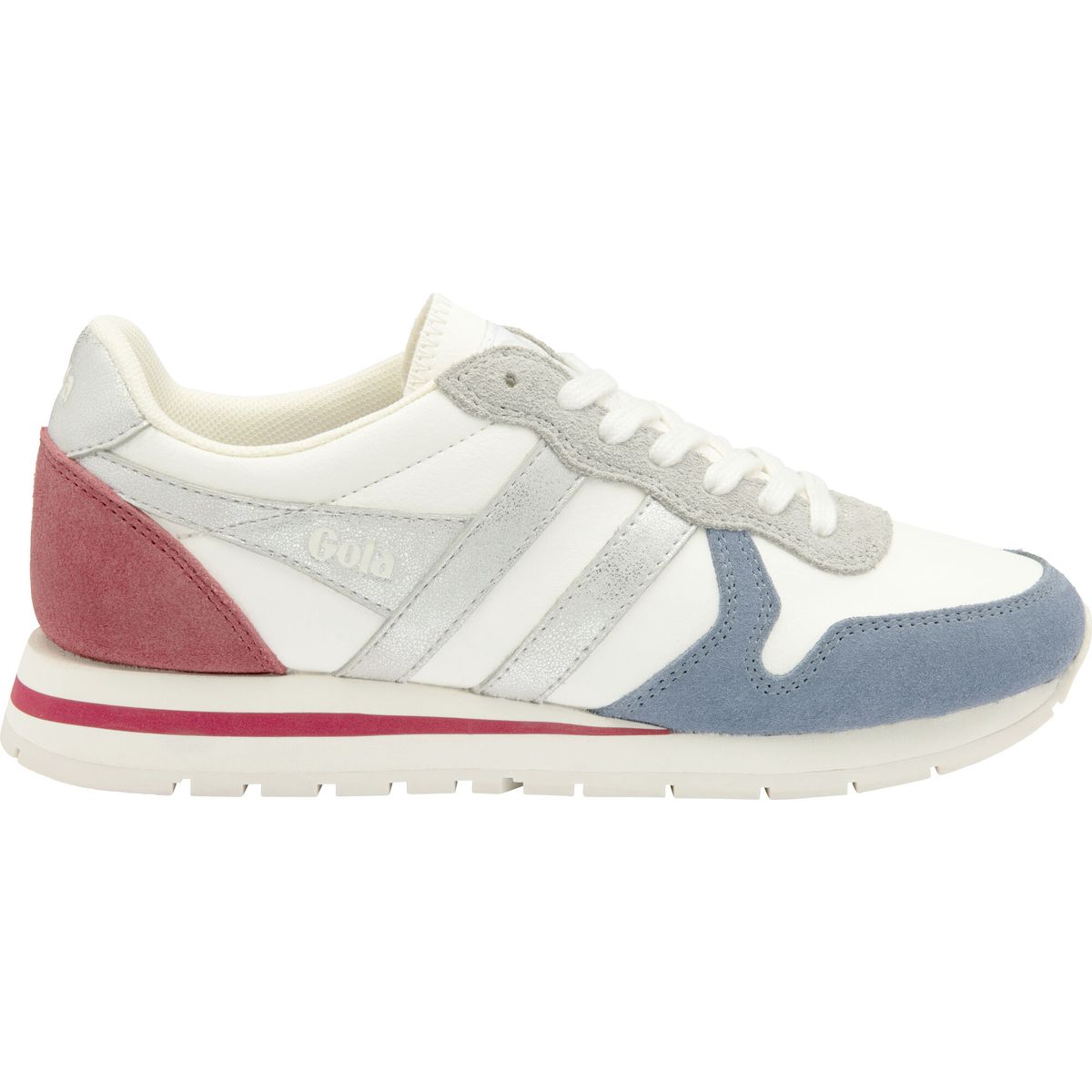 Gola Daytona Quadrant Sneaker Women off white/moonlight/silver/deep red (XE) 3 CLB203-XE-3-offwhitemoonlightsilverdeepred