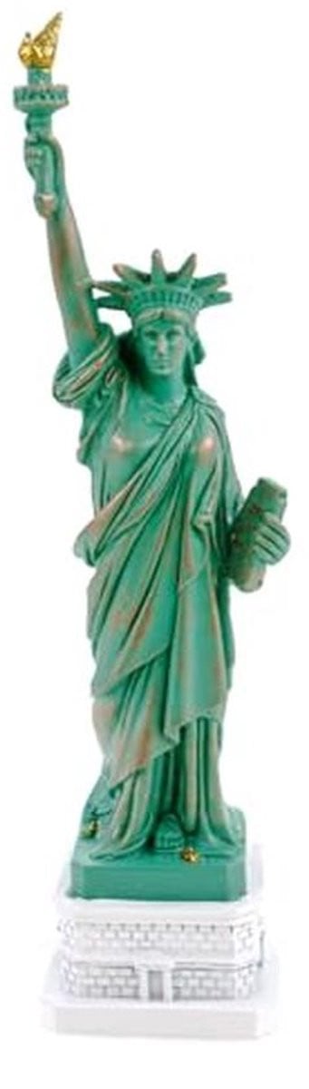 Handgeschilderd Vrijheidsbeeld decoratiefiguur 22 cm - Miniatuur sculptuur voor volwassenen