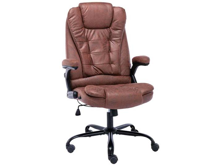 vidaXL Bürostuhl Hellbraun Wildleder-Optik