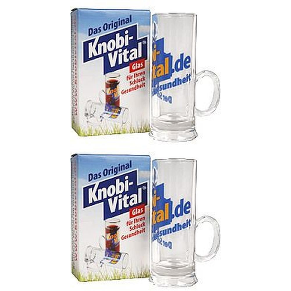 Knobivital Glas 5 cl Messbecher 2x 2x50 ml Flüssigkeit
