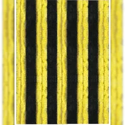 Arsvita Flauschvorhang 56x185 Unistreifen schwarz - gelb