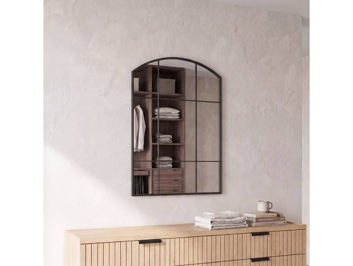 Spiegel aus schwarzem Metall, 60x90cm