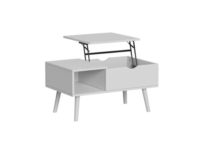 Vicco Couchtisch Stora, Weiß, 76 x 45 cm