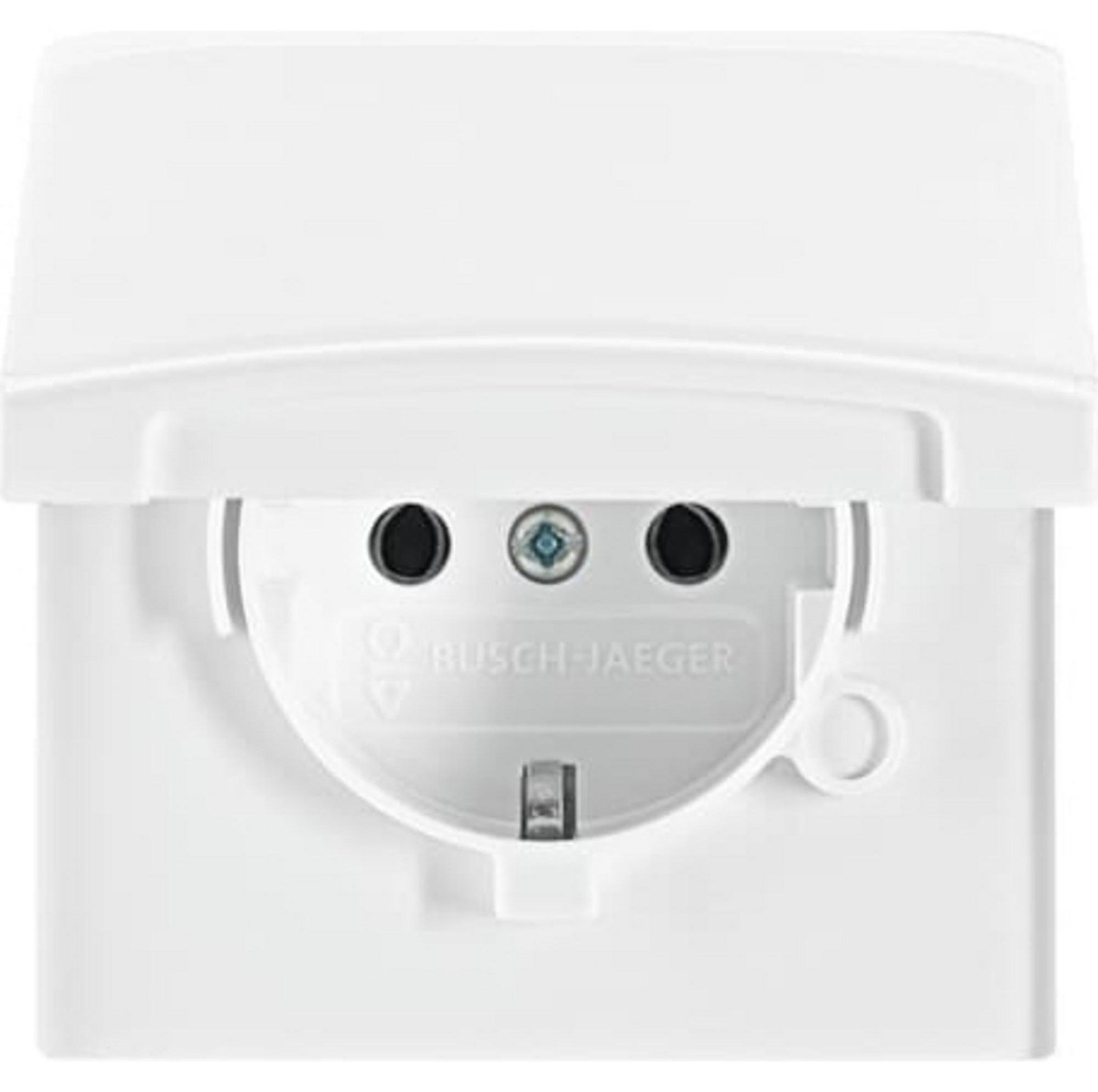 Busch-Jaeger stopcontact met klapdeksel IP44 alpinwit