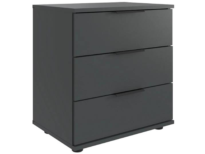 Nachttisch MIDNIGHT 3 Schubladen 52x38x58cm grafit dekor