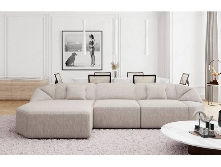 Stoff Ecksofa Cabrera L-Form Kurz