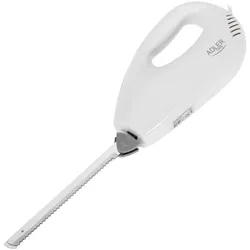 Adler AD 4512 Elektromesser elektrisches Küchenmesser aus Edelstahl Weiß
