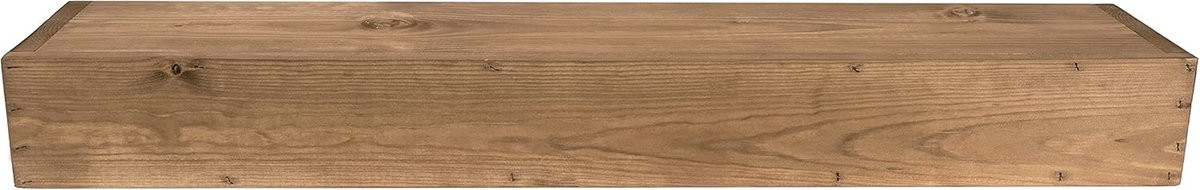 Handgemaakte houten wandplank donker walnoot - 137 cm