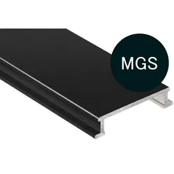 Schlüter Systems DESIGNLINE-AC Dekorprofil Aluminium Graphitschwarz matt Höhe: 6 mm Breite: 25 mm Länge: 2,5 m