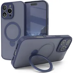EAZY CASE Case MagSafe Rotation Ring für iPhone 16 Pro Max (Apple iPhone 16 Pro Max), Smartphone Hülle, Blau