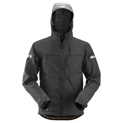 Snickers AllroundWork, Softshell-Arbeitsjacke mit Kapuze 9 schwarz-schwarz