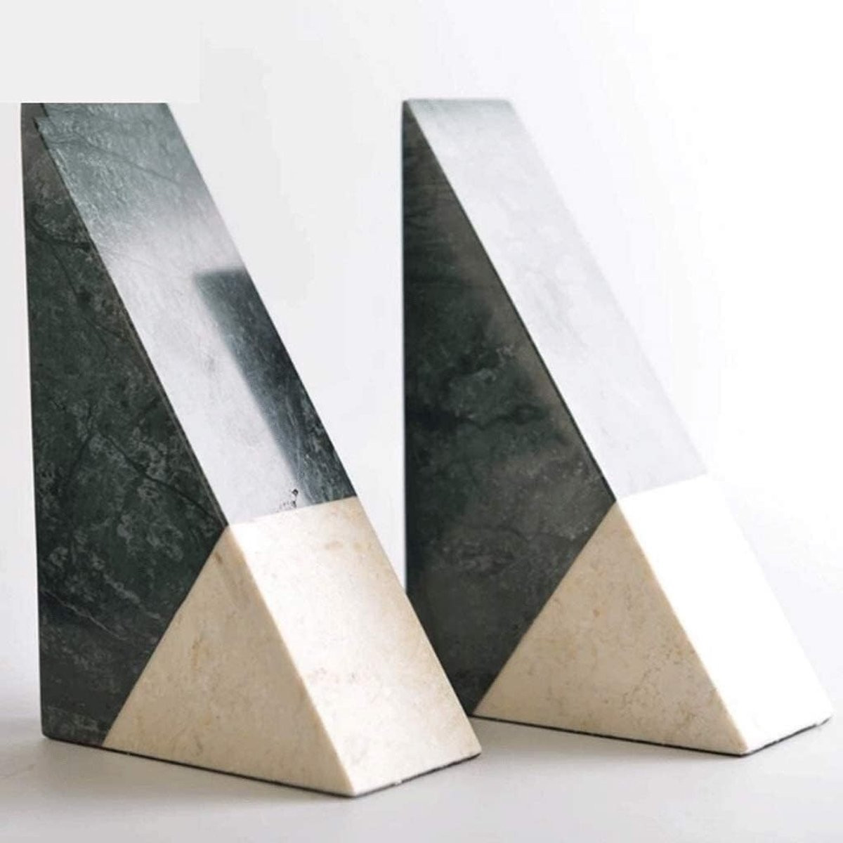 Boekensteunen van marmer met creatief uitgesneden patroon - Multikleur
