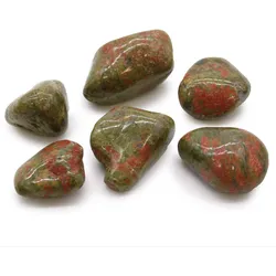 Bag of 6 Large African Tumble Stones - Unakite