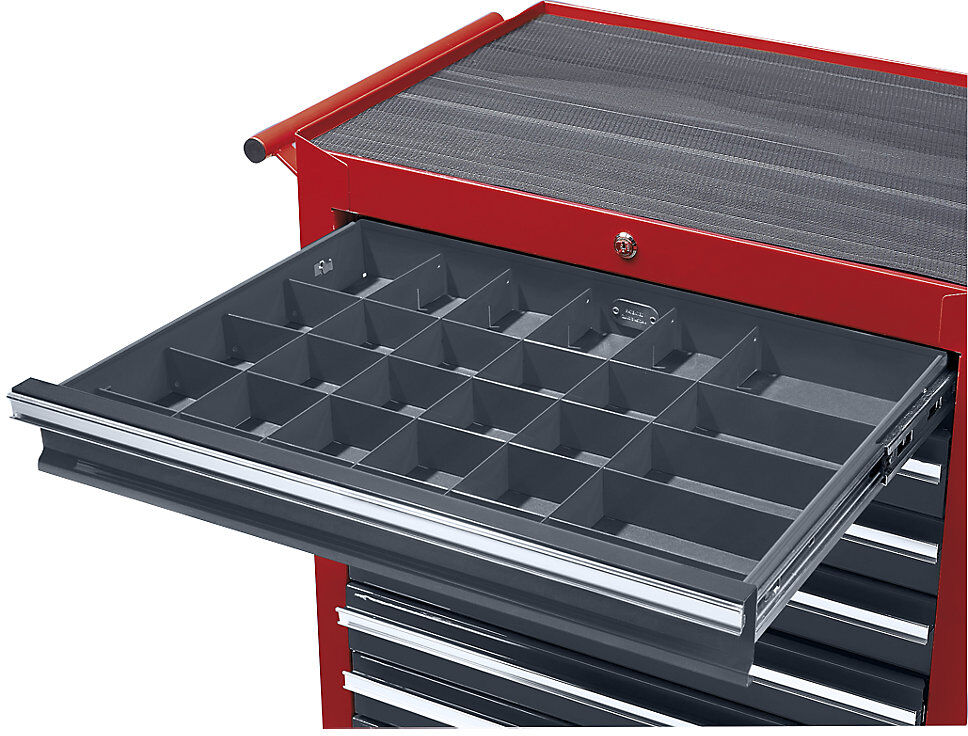 kaiserkraft Schubladeneinteilungsset, 3 Längs- und 5 Querteiler, für Schubladen HxB 75 x 570 mm