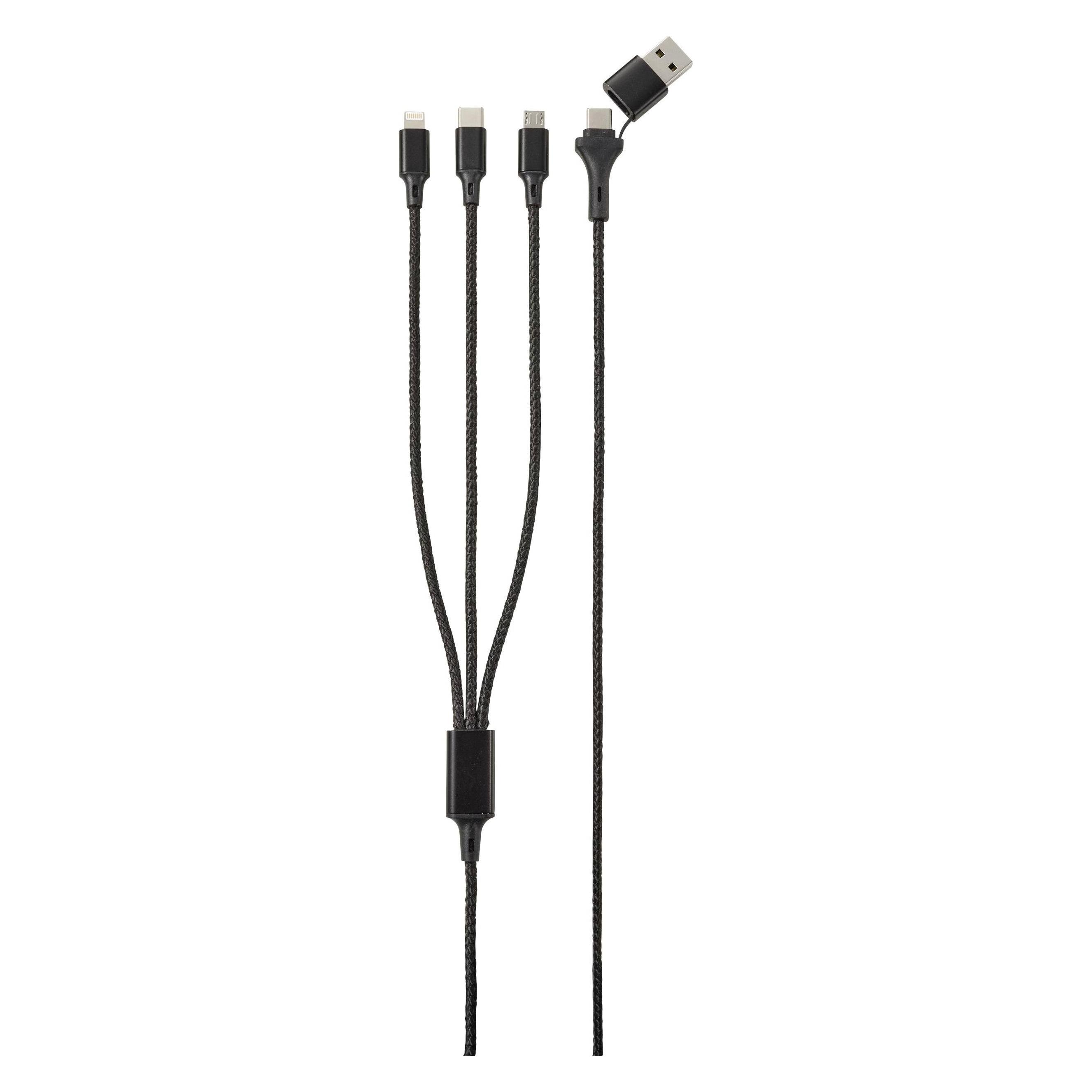 USB-Ladekabel USB 2.0 USB-A Stecker, USB-C Stecker, USB-Micro-B Stecker, Apple (1.20 m, USB 2.0, 10 W) (US203/1.2M)