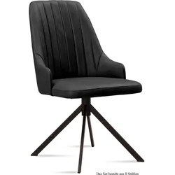 ESSZIMMERSTUHL (8er-Set) Dunya 52x91x60 Schwarz/Anthrazit