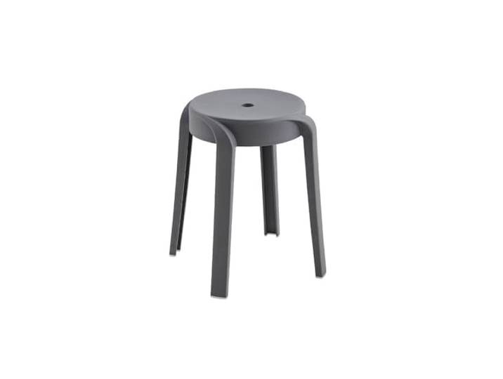 Home Deluxe Hocker NIVO – Stapelbar, Grau (10er Set) Platzsparende Sitzhocker für Küche, Wohnzimmer & Garten