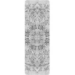 WANDGARDEROBE - Mandala Aquarell Ornament Muster Schwarz, Weiß 34/105 cm