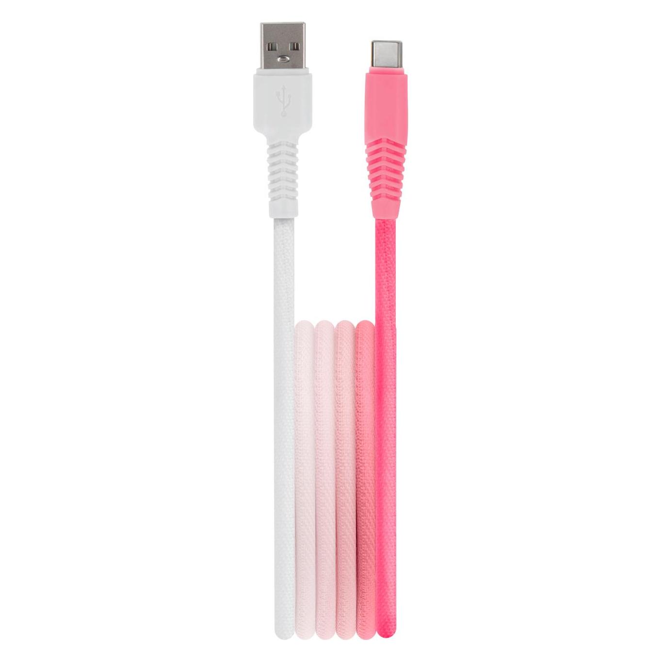 Setty cable USB - USB-C 1,5 m 3A KGA-C-1.5320 white-pink gradient (1.50 m, USB 3.2 Gen 1, 15 W) (59390841)
