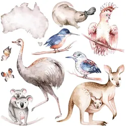 WANDAUFKLEBER 100x126cm - Tiere Australiens