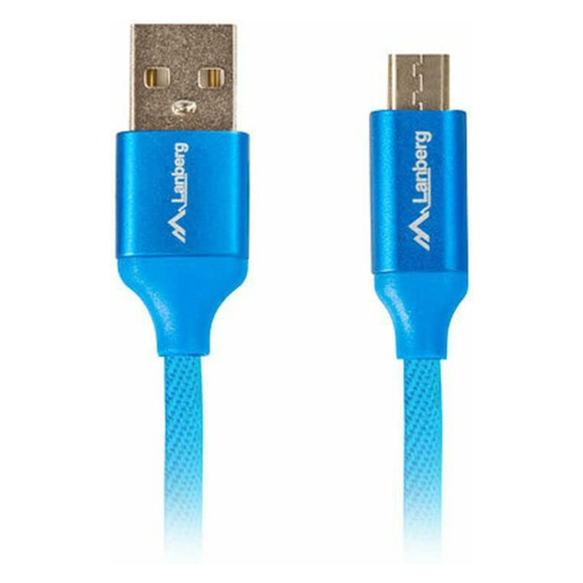Lanberg CA-USBM-20CU-0018-BL USB Kabel USB 2.0 Micro-USB A USB A (1.80 m, USB 2.0) (CA-USBM-20CU-0018-BL)