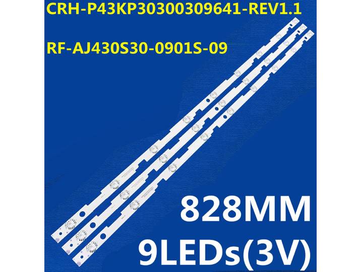 Rétro-éclairage LED CRH-P43KP30300309641-REV1.1 RF-AJ430S30-0901S-09 pour LC-43FG5242E LC-43UI7252E LC-43UI7552E LC430EQY-SH M1, 15 pièces