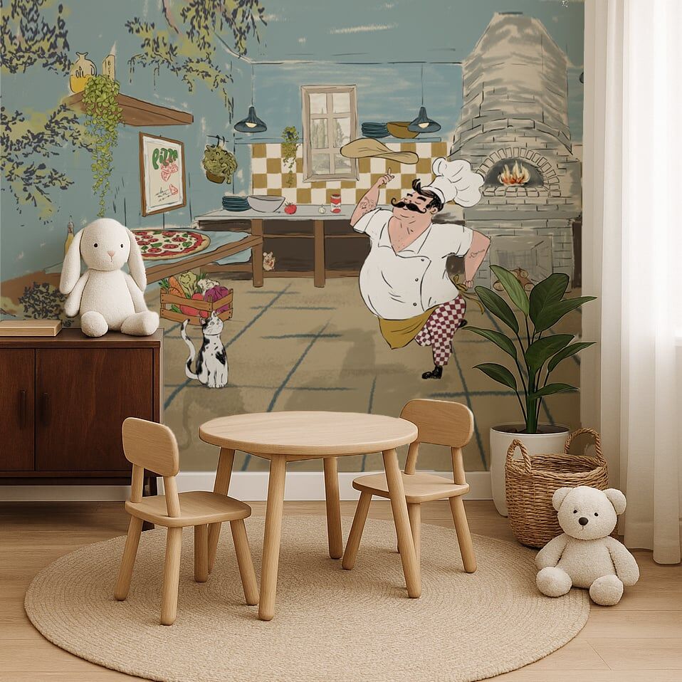 Annet Weelink Chef Italiano - Mat   6097741791759   Behang