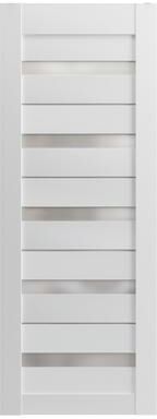 SARTODOORS Quadro 4445 White MDF Door Slab with Frosted Glass