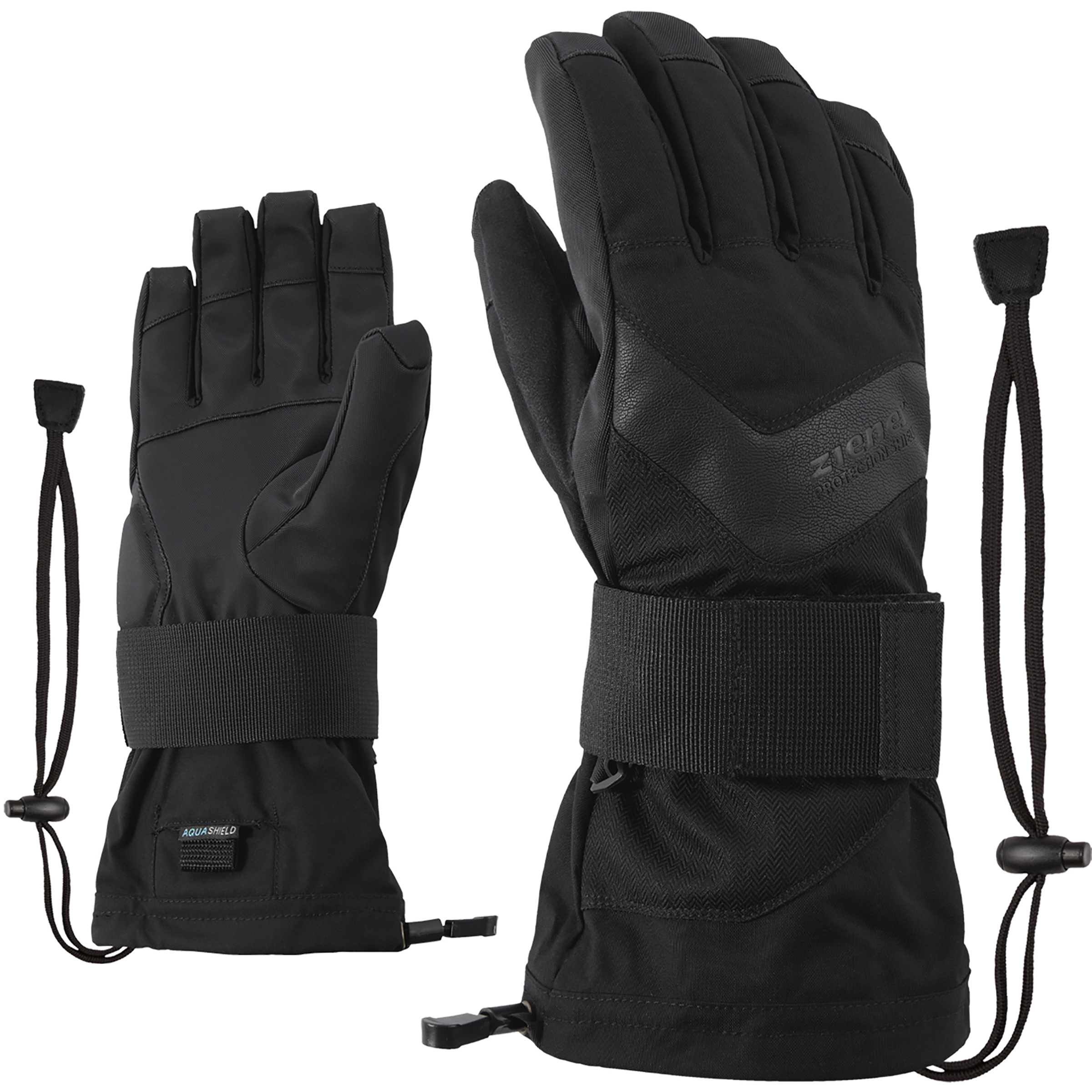 Ziener Milan As Fingerhandschuhe schwarz Größe 7.5 Splitboard Elastisch Wasserabweisend