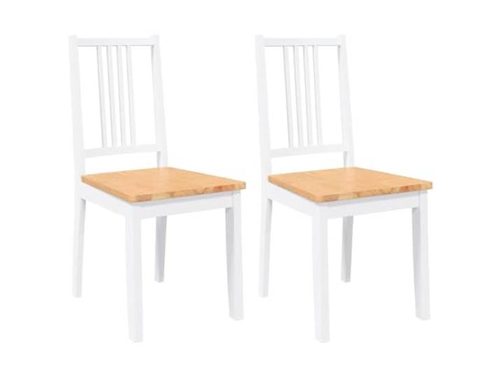 HKLGBVCR Essstühle, 2 Stück, weiß, Massivholz, Gummi Ergonomisches Design, bequeme Rückenlehne, dichtes Gummibaumholz, Esszimmer, Wohnzimmer, Alltag