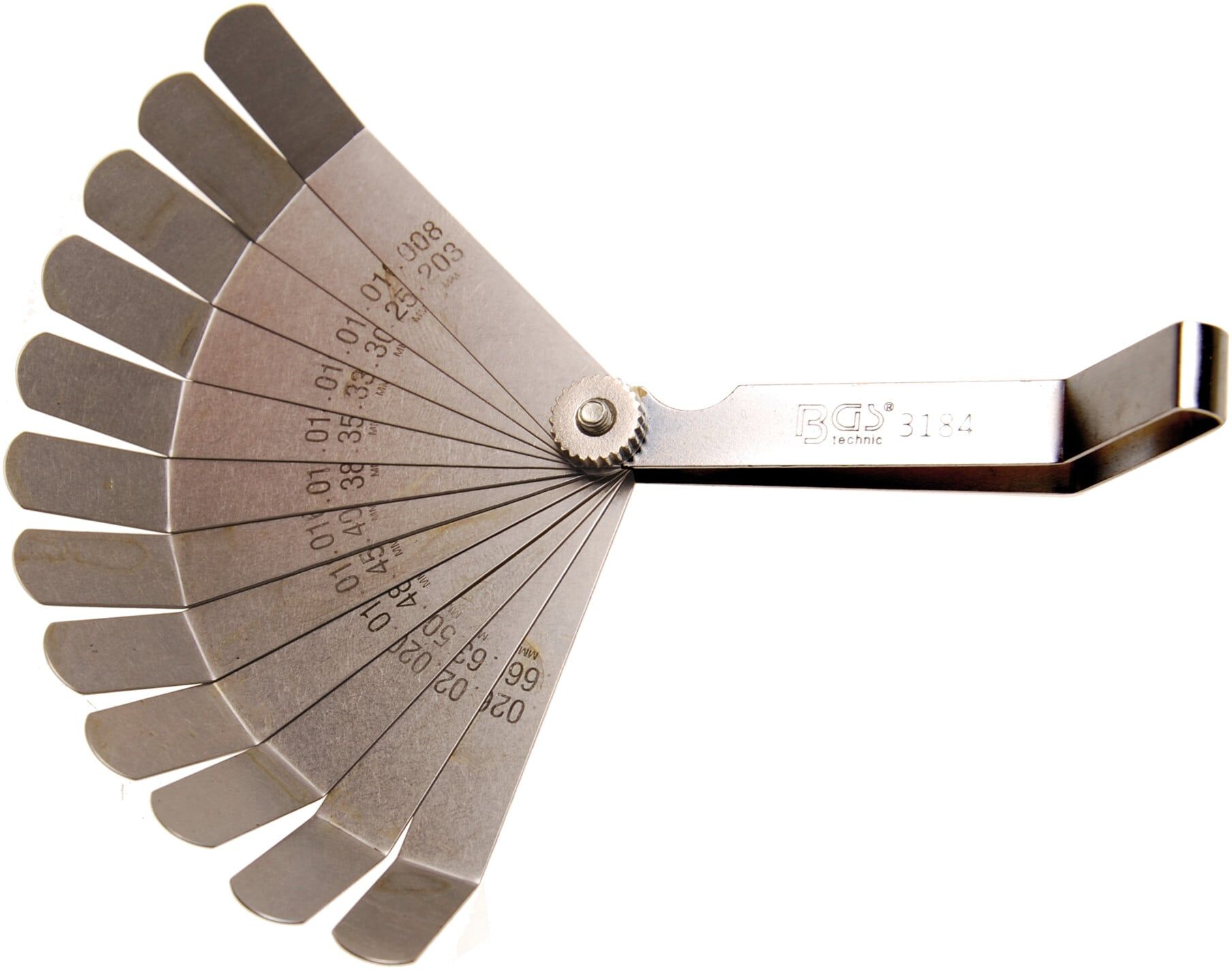 BGS Präzisions-Fühlerlehren, gebogen 12 Blatt ; BGS technic (3184)