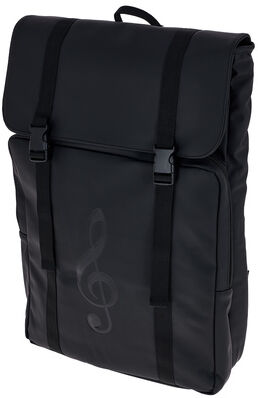 agifty Music Stands Backpack Noir avec clé de Sol noire