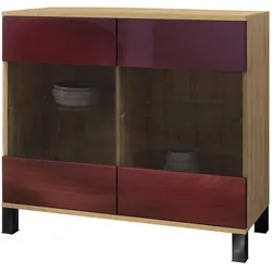 KOMMODE Bari Bordeaux Hochglanz