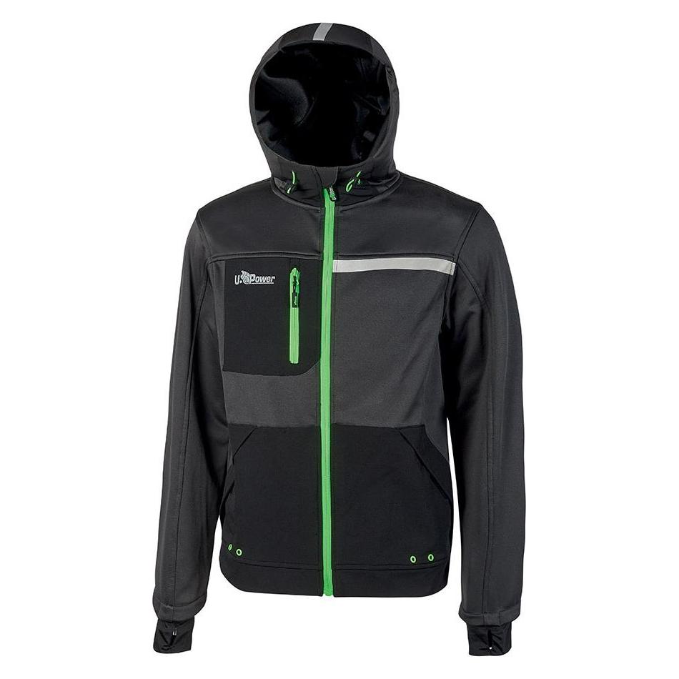Upower Sweatshirt Asphalt Grau Grün Grösse L (L) (FU275RL)