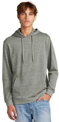 District DT1300 Perfect Tri Fleece Pullover Hoodie in Grey Frost size XS   Polyester Blend