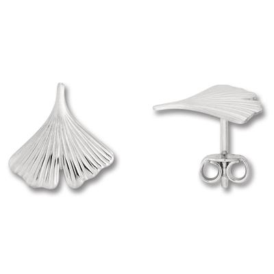 Paar Ohrstecker ONE ELEMENT "Ginkgoblatt Ohrringe Ohrstecker aus 925 Silber", silber, Ohrringe, Damen, Damen, Silber 925 (Sterlingsilber), Persönlicher Akzent – schlicht, modern, aussagekräftig