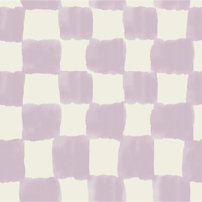 Mr. Kate Tess Watercolor Soft Lavender Checker Peel and Stick Wallpaper