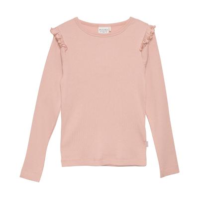 Longsleeve MINYMO "Longsleeve MITshirt", Mädchen, Gr. 92, rosa (misty rose), Obermaterial: 48% Baumwolle CO. 48% Modal CMD. 4% Elasthan EL., Blusen