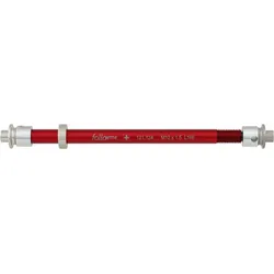 Steckachse Zugrad 12 mm Aluminium, FollowMe Cycling, Größe: M12x1,5x160/166 mm, Farbe: Rot, VE: 1 Stk.
