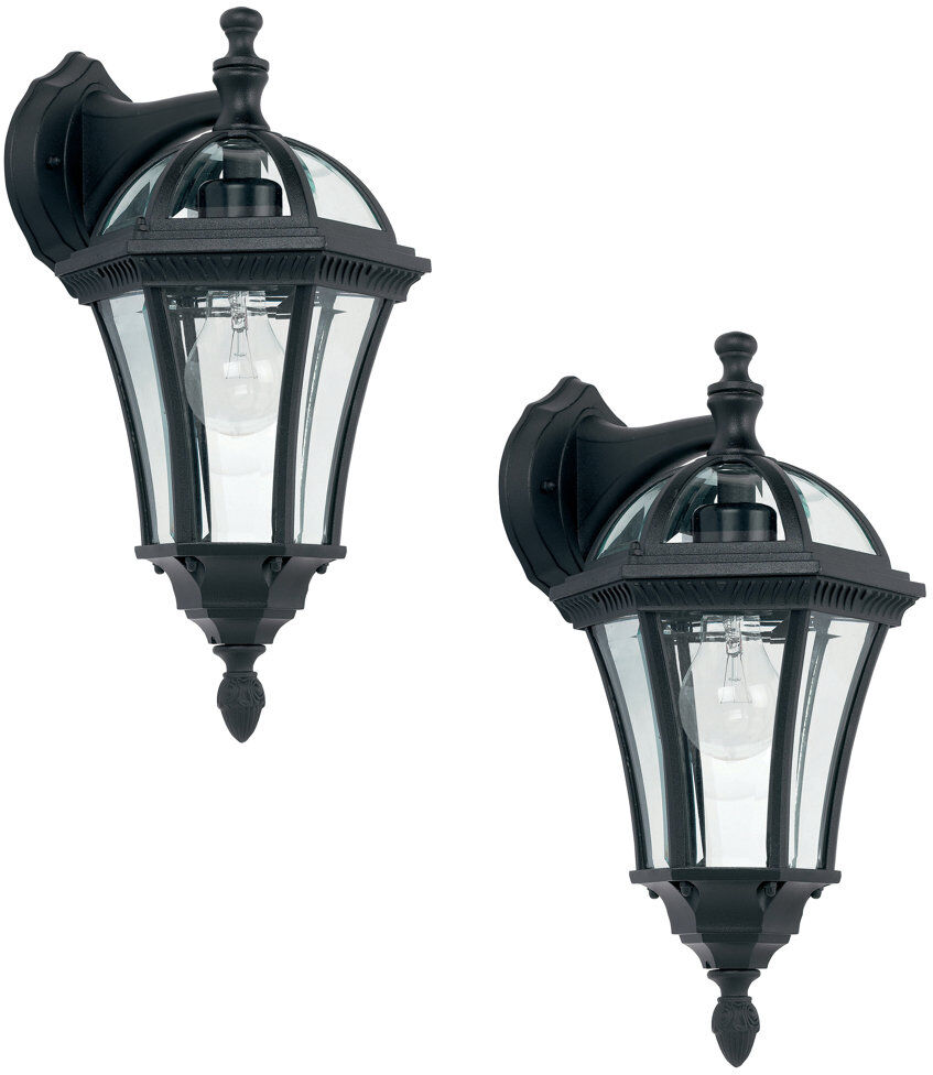 Sol 27 Outdoor Beijing Vanleuven 2 - Bulb 15Cm H Hardwired Outdoor Flush Mount Black 41cm H X 7.87cm W X 20cm D