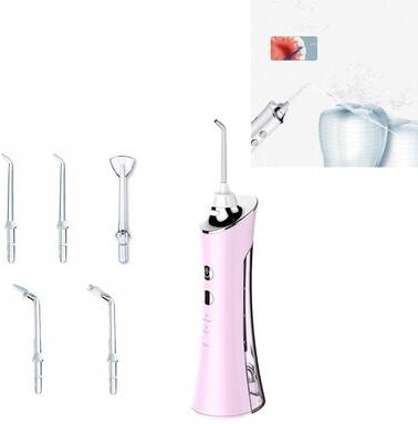 Inspired Deals Portable Oral Irrigator Electric Dental Scaler Water Flosser For Deep Teeth Cleaning pink