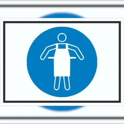 HB-Druck Schutzschürze benutzen Symbol Schild A5 (148x210mm)